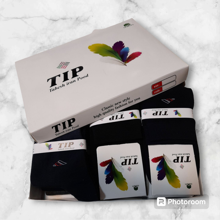 جوراب مردانه نیم ساق ریزبافت سوپر نخ پنبه اعلاء تابش ایران پود مدل PN002